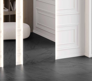 Керамогранит Laparet Englend Black carving lappato рект. (60х120х0,9) лаппатированный